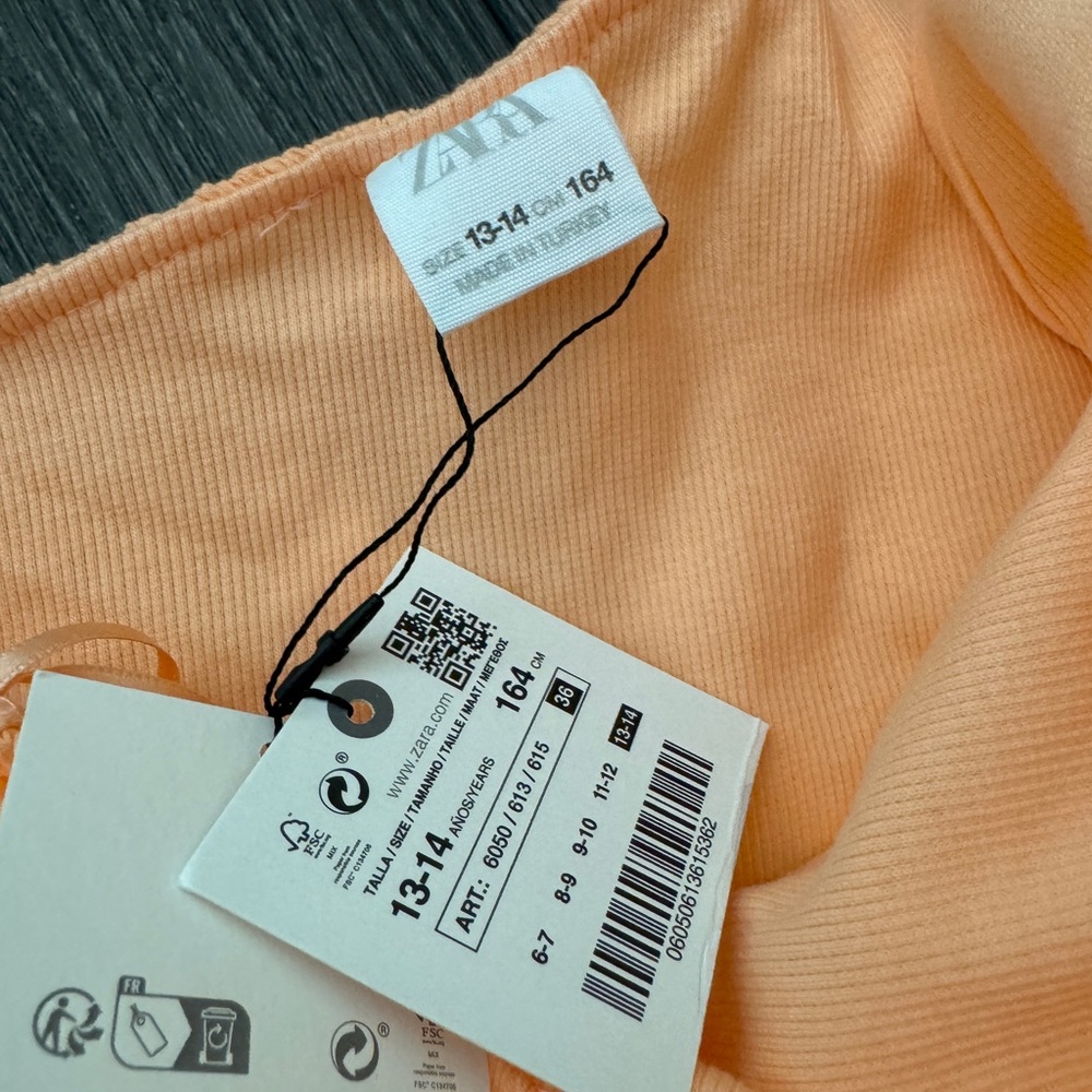 Zara Girls One Shoulder Top  Size 13/14 - Picture 3 of 3